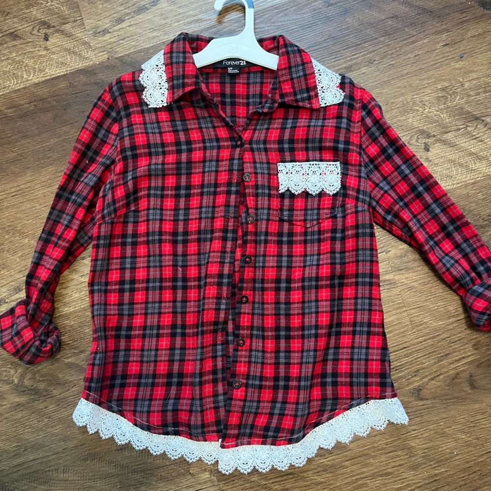 Flannel shirt up cycled ! Forever 21  very soft , southern style